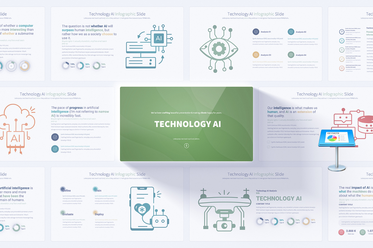 Technology Artificial Intelligence Keynote Infographics Slides